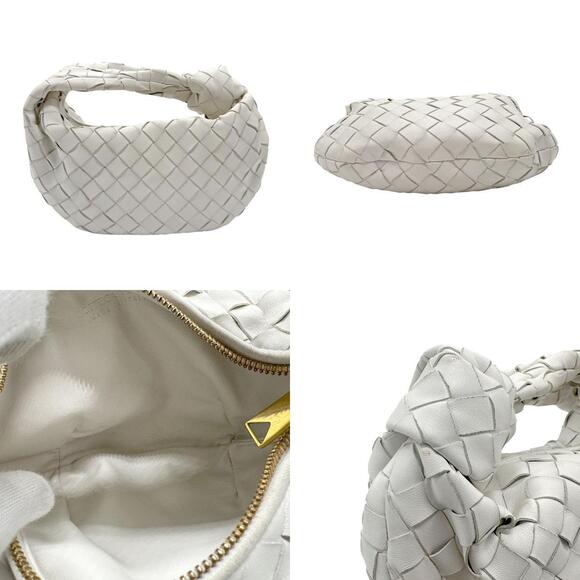 BOTTEGA Veneta Jodie Intrecciato Leather Handbag White - Picture 3 of 5